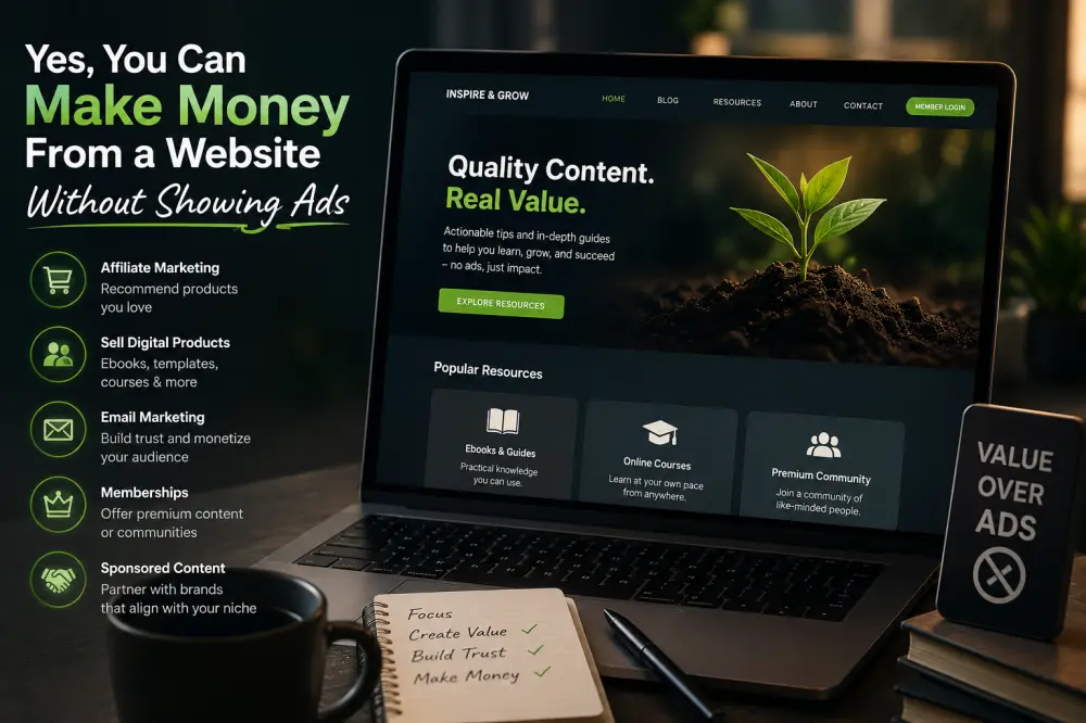 Can You Make Money From a Website Without Showing Ads?